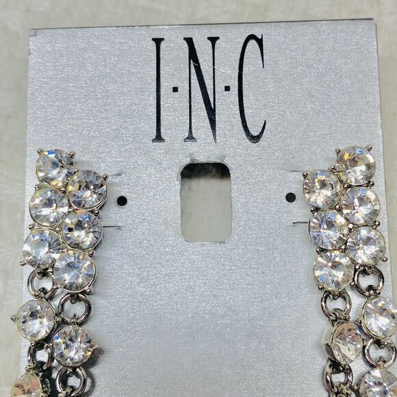 NWT I.N.C. Rhinestone Chandelier Earrings Larger Rhinestone Setting 2.5” Long - Picture 3 of 5